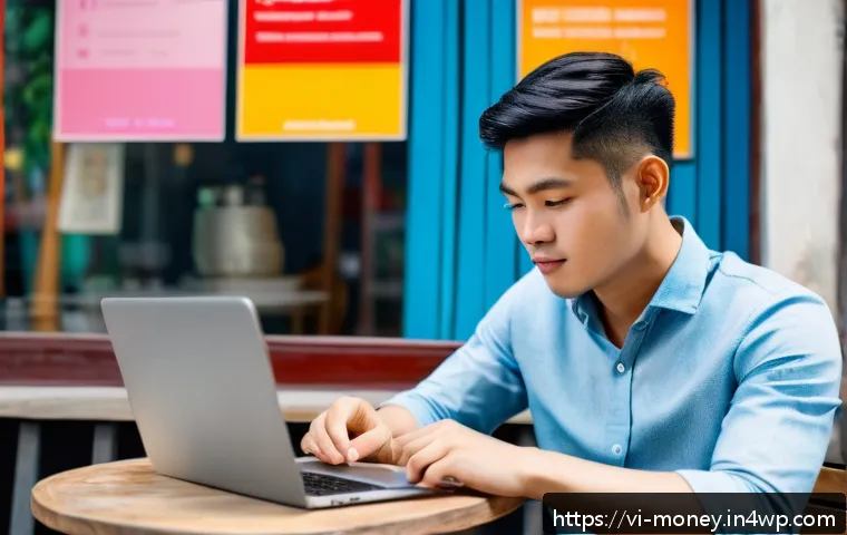 금융습관 자동화를 통한 소비 패턴 분석 - A modern Vietnamese young professional using a smartphone app to track personal expenses, sitting at...