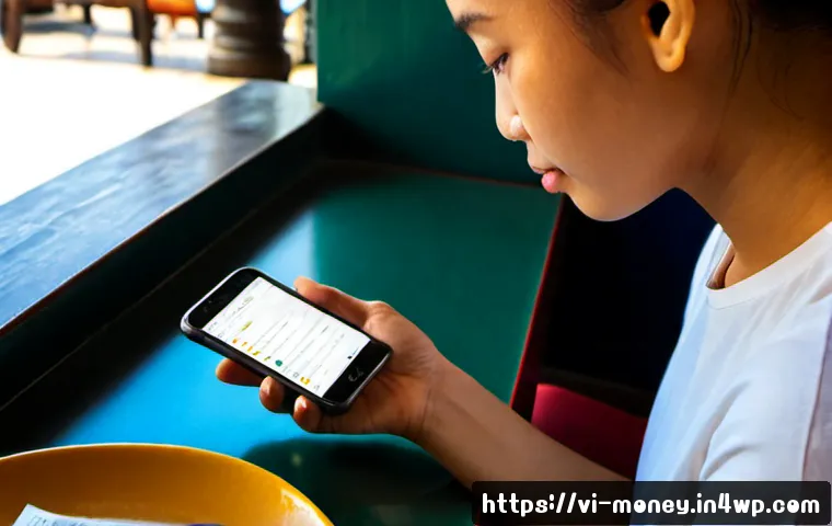 Home 17 사용자 친화적인 금융습관 자동화 인터페이스 - Photorealistic over-the-shoulder view of a Vietnamese young professional using a clean smartphone fi...